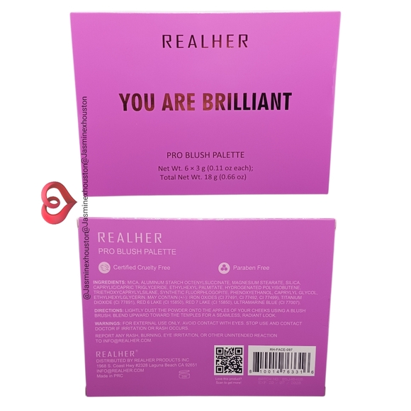 🎉2•$20/3•$28🎉 REALHER You Are Brilliant Pro Blush Palette - Picture 5 of 8